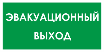 B31 эвакуационный выход (пластик, 300х150 мм) - Знаки безопасности - Вспомогательные таблички - Магазин охраны труда и техники безопасности stroiplakat.ru